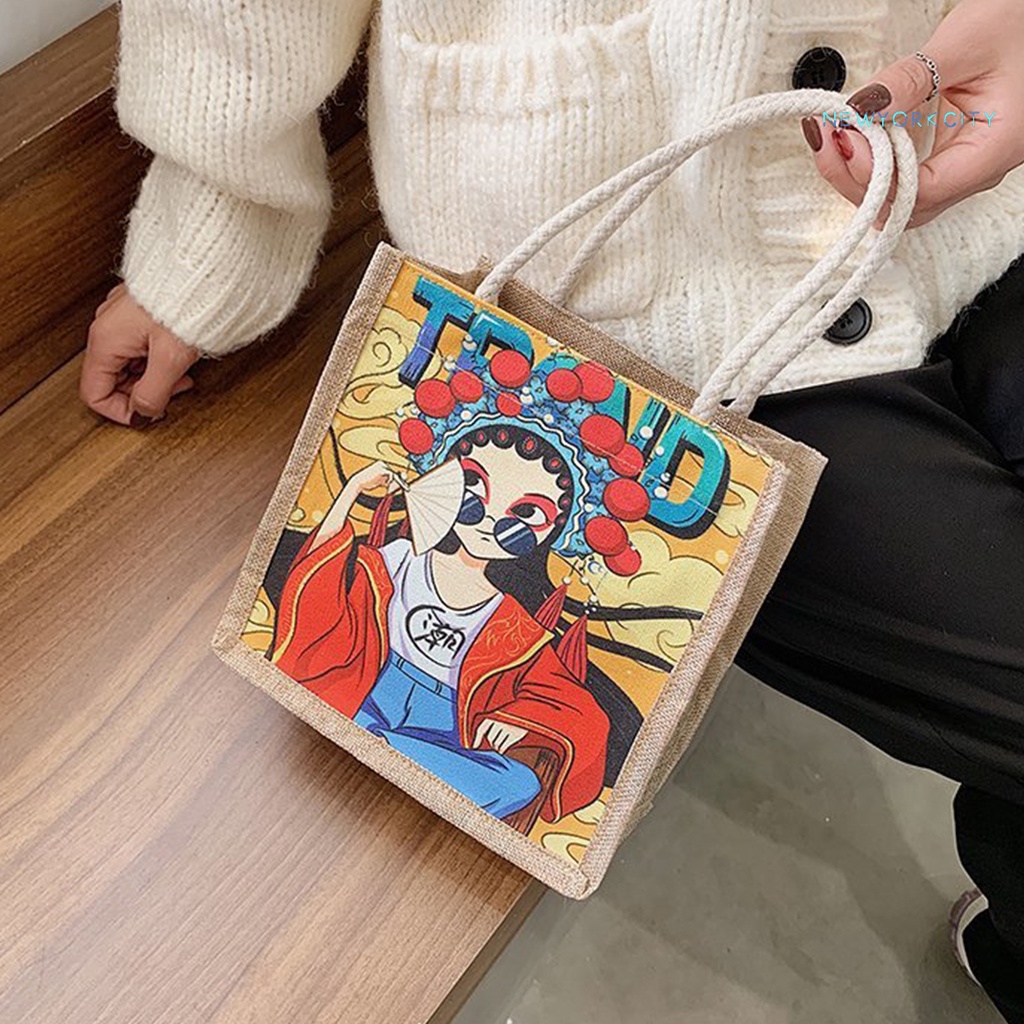 Túi Giữ Nhiệt Đựng Hộp Cơm Trưa Phong Cách Trung Hoa Cổ Điển Đa Năng Tiện Dụng Mang Theo Dã Ngoại