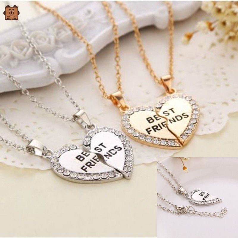 (Hàng Mới Về) 1 Cặp vòng cổ Hình Trái Tim Đính Đá Thanh Lịch Cho Nam Và Nữ