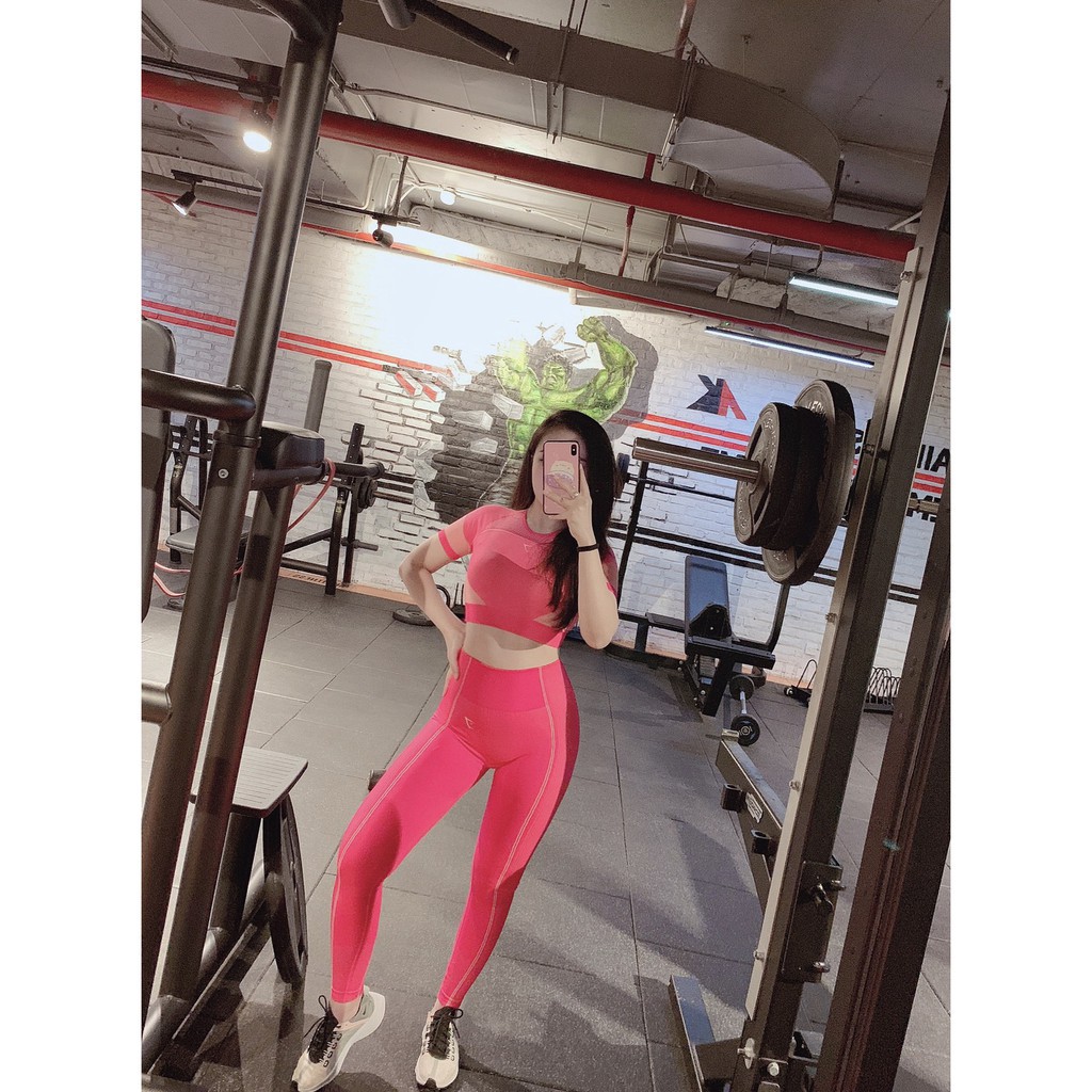 Bộ Đồ Thể Thao,Tập Gym, Yoga Cao Cấp KINGDOM SPORT Chất Liệu Co Giãn GS size S/M