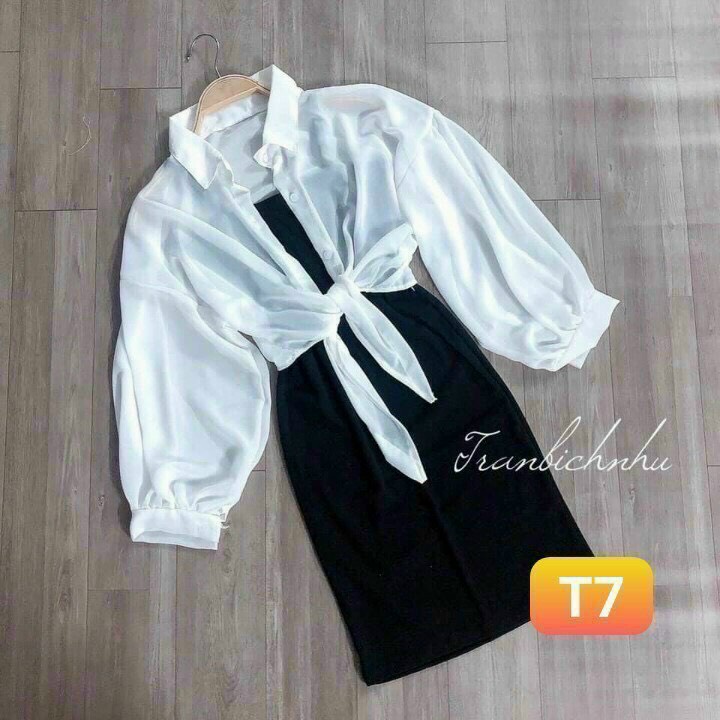 Đầm body hai dây kèm khoác xịn sò