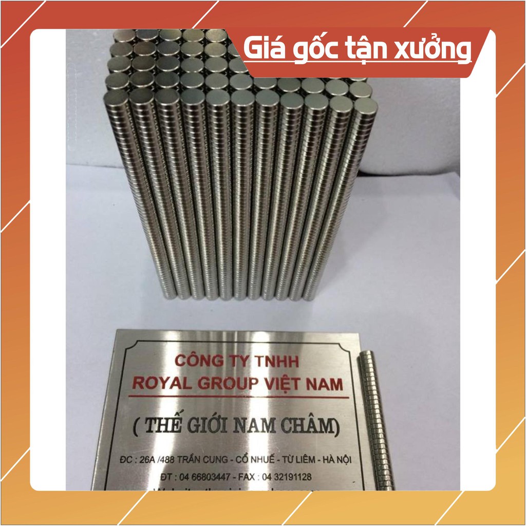 [Xả Kho] Nam châm viên 6*2mm, loại nam châm trắng đất hiếm lực hút mạnh