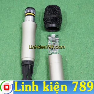 Micro không dây UHF màu bạc xanh (1 MIC )