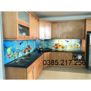Tranh kính 3d ốp bếp
