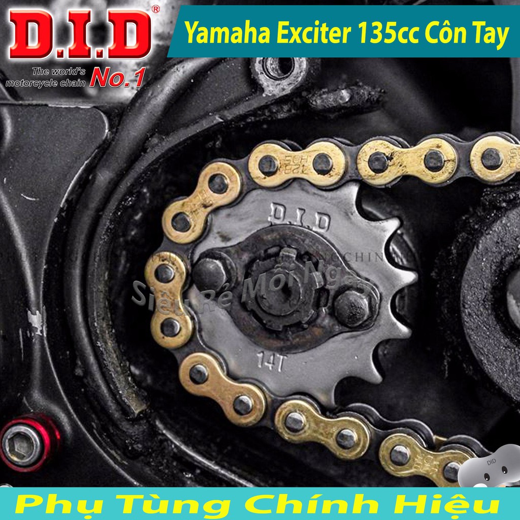 Bộ Nhông Sên Dĩa DID Yamaha Exciter 135cc Côn Tay Sên DID 10Ly Sên Vàng Thái Lan