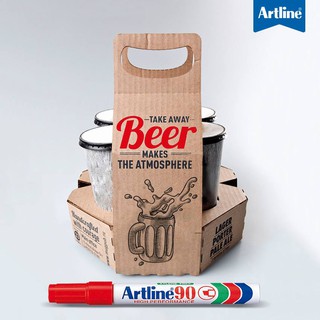Bút lông dầu ngòi dẹt Artline EK-90, dùng để vẽ , đánh dấu trên vật dụng, viết chữ trên giấy