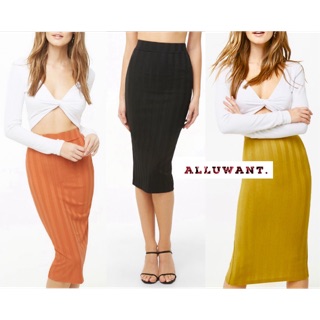 SALE - Chân váy bút chì thun gân F21 VNXK