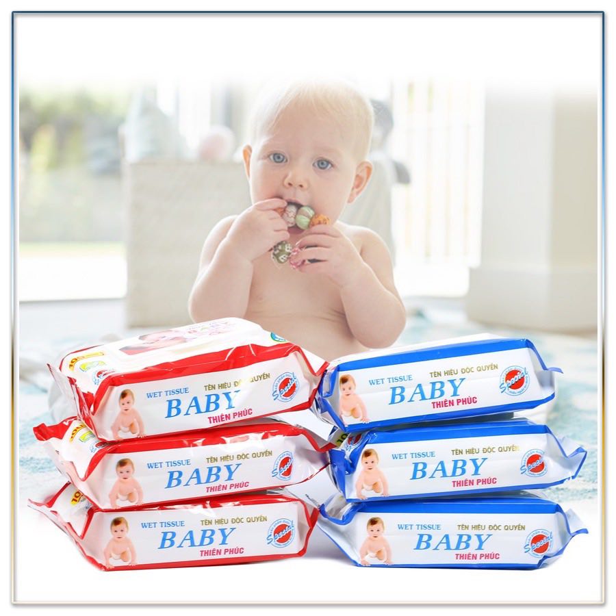 Giấy Ướt Bayby Thiên Phúc Không Mùi 100 Tờ 1 Gói