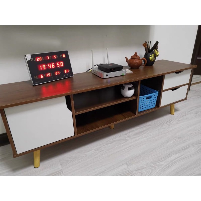 [ Giá xưởng ] Kệ tivi chân gỗ sồi LCI-1945, Kích thước (140*30*41cm), Gỗ MDF 12mm chống thấm tốt