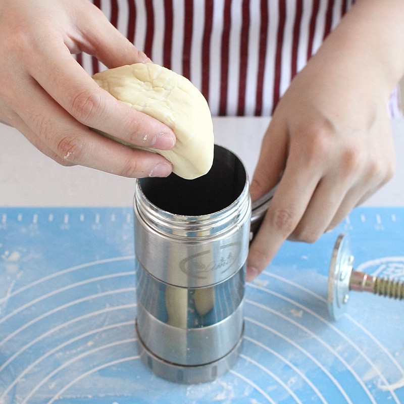 Khuôn Làm Bánh Lọt, Dụng Cụ Làm Bún Mì Tươi 5 Đầu Inox Cao Cấp, Máy Làm Bún Mì Mini Gia Đình An Toàn, dụng cụ làm mì