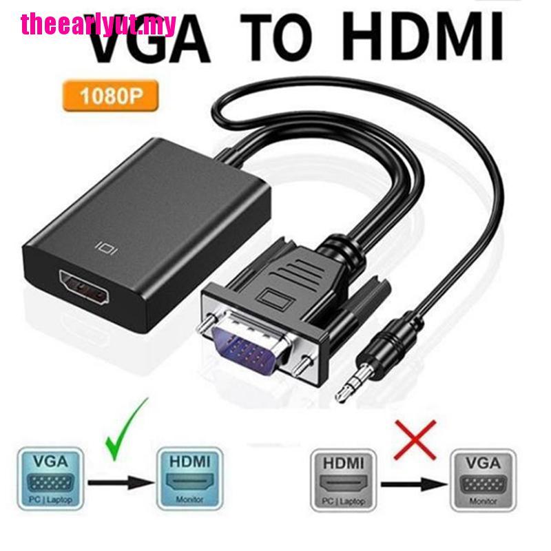 Cáp Chuyển Đổi Tcmy Vga Sang Hdmi Với Đầu Ra Âm Thanh 3.5 mm 1