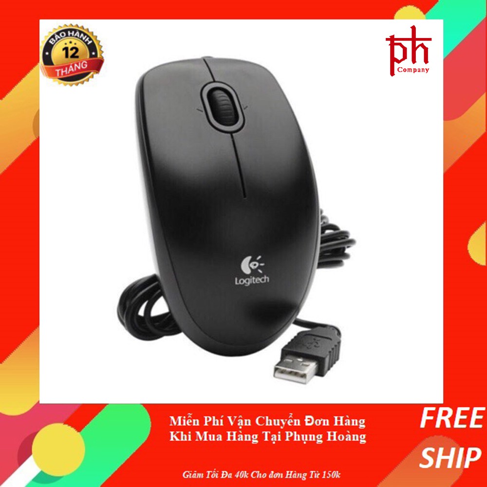Chuột Dây Chính Hãng Logitech B100 BH 12T