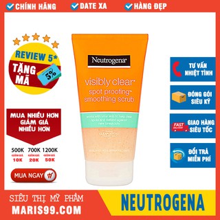 Sữa Rửa Mặt NEUTROGENA Visibly Clear Spot Proofing Smoothing Scrub (150ml) _Xchoice
