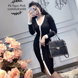 Đầm thun gân body quá tôn dáng