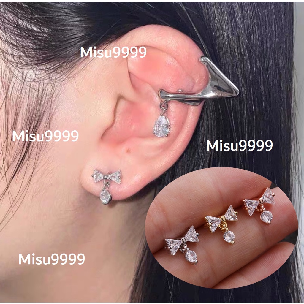 Khuyên titan Nơ kim thả viên kim