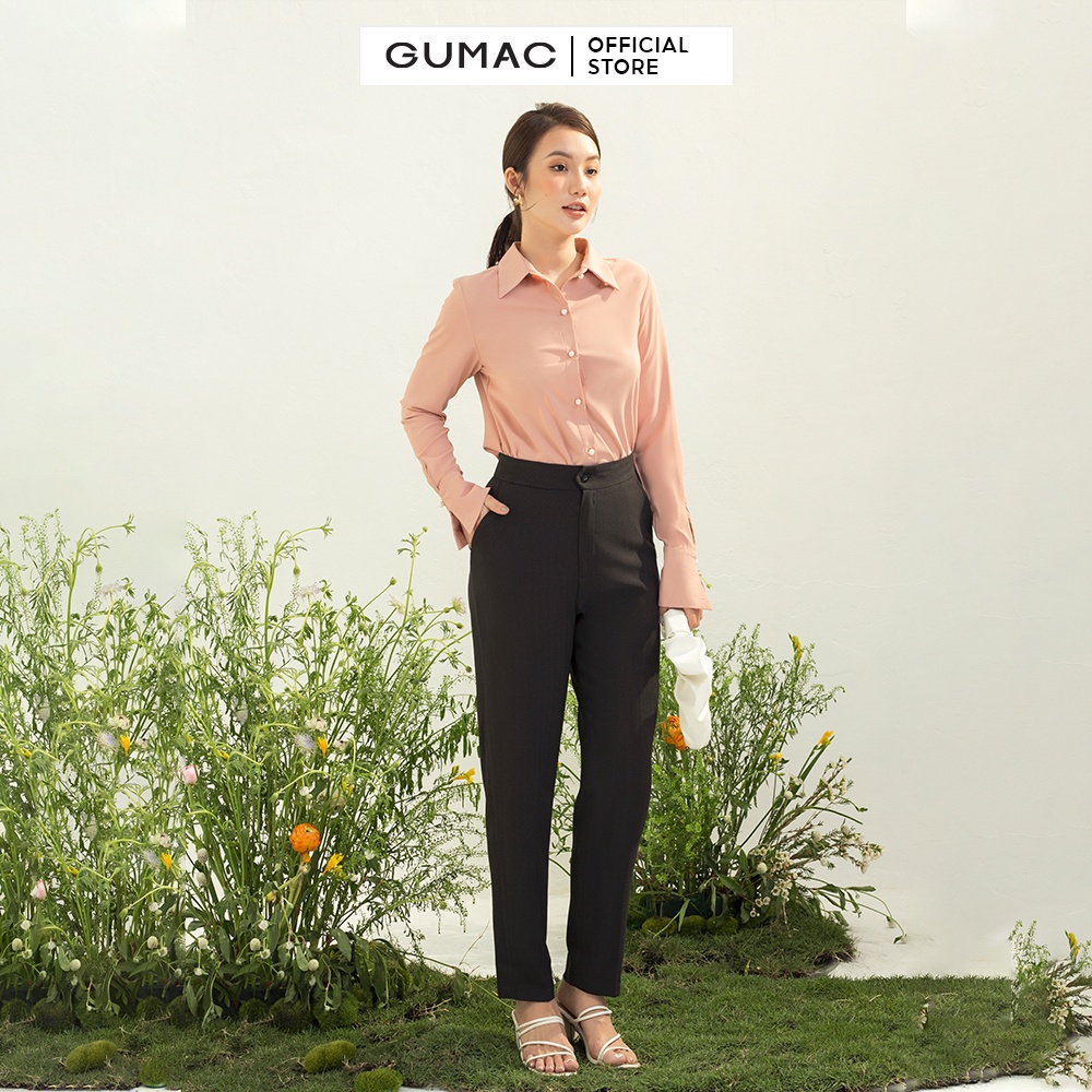 Quần tây nữ thời trang GUMAC thiết kế Form cơ bản - chất liệu cotton thoải mái cho công sở QC03002