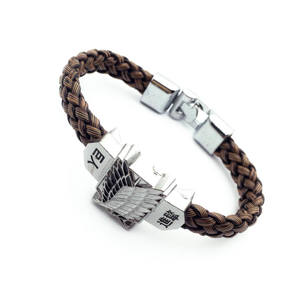 JARRED Vòng Tay Da PU Mặt Hình Cánh Nữ Thần Tự Do Anime Attack On Titan