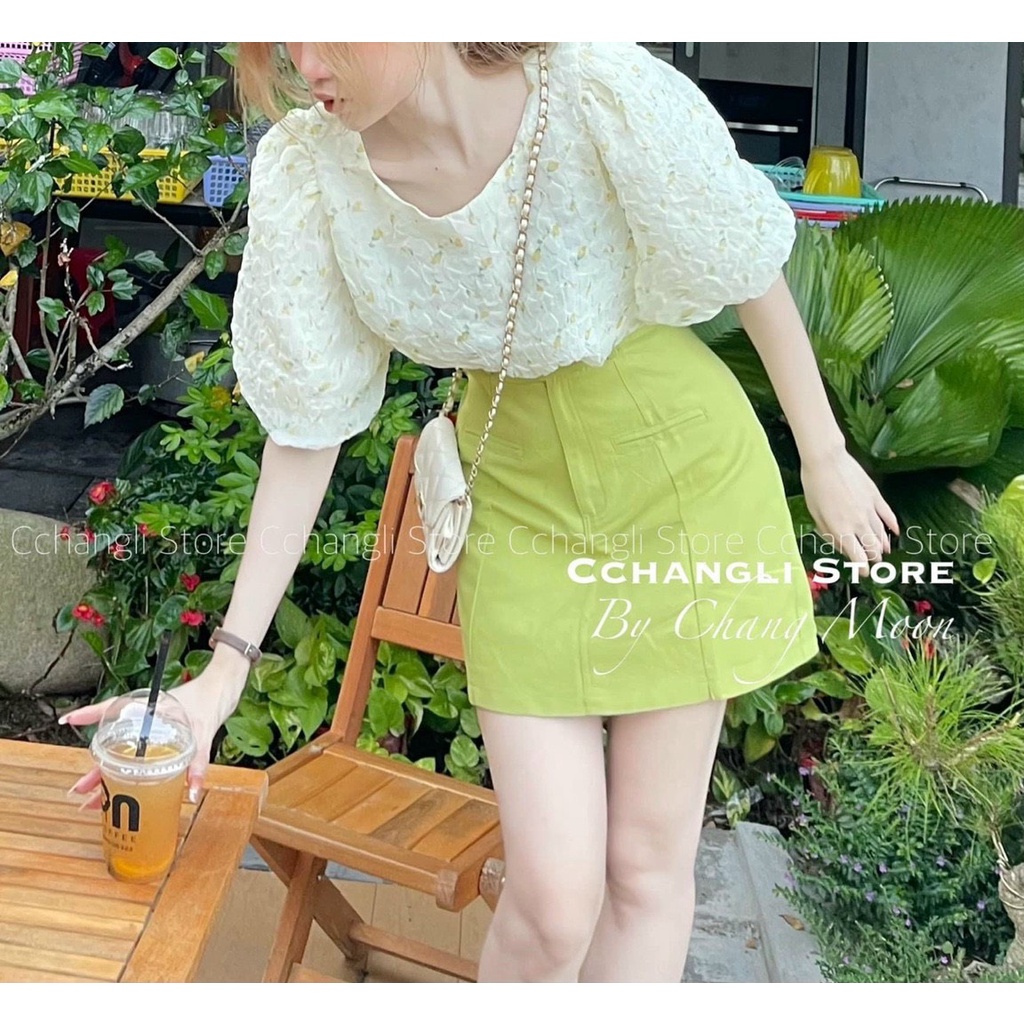 [Ảnh thật/Video] Áo hoa Chiffon Hoa Nhí Cổ Tròn Dịu Dàng Cho Nữ ÁO SƠ MI TRẺ TRUNG HÀNG QUẢNG CHÂU