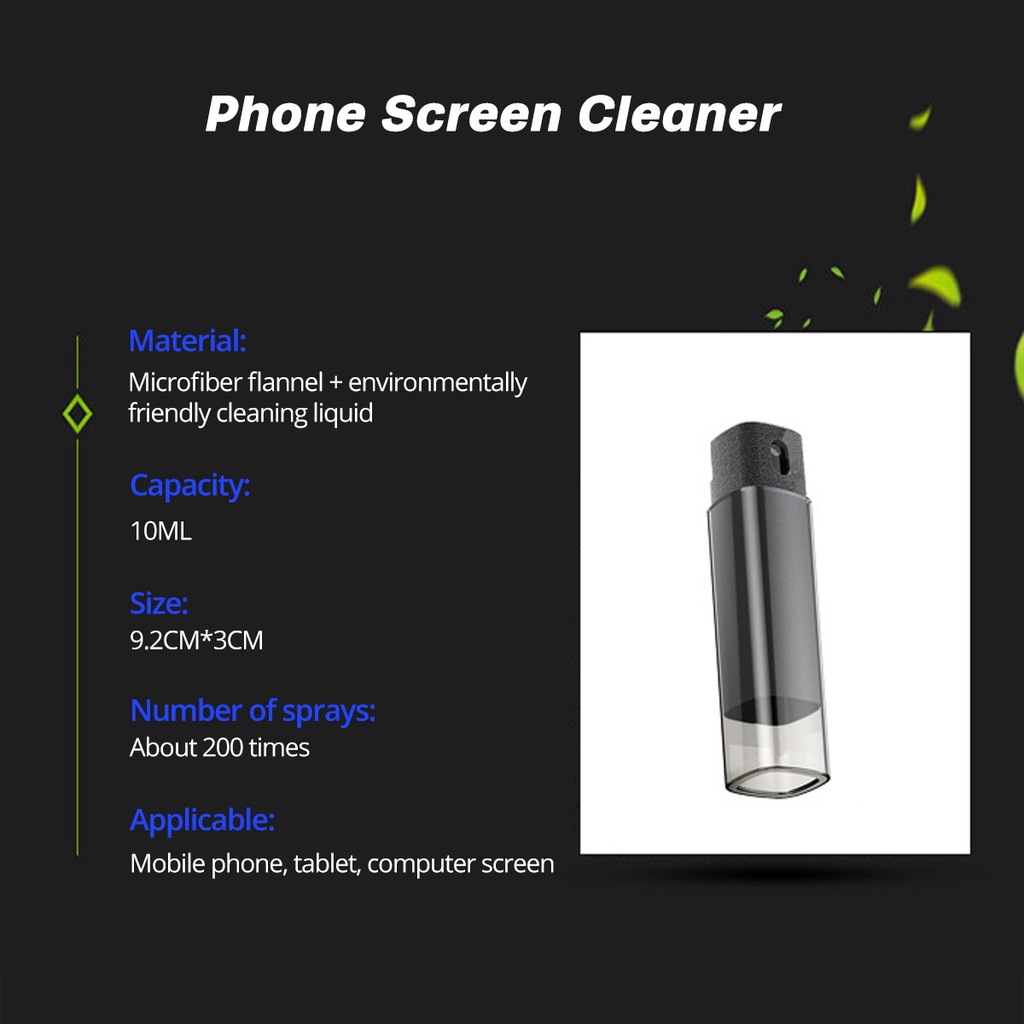 Bình xịt nước lau màn hình điện thoại FONKEN sợi vải siêu nhỏ chống bụi