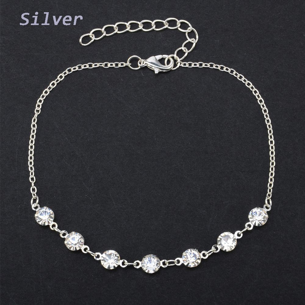 Lắc chân đính đá xinh xắn cho nữ