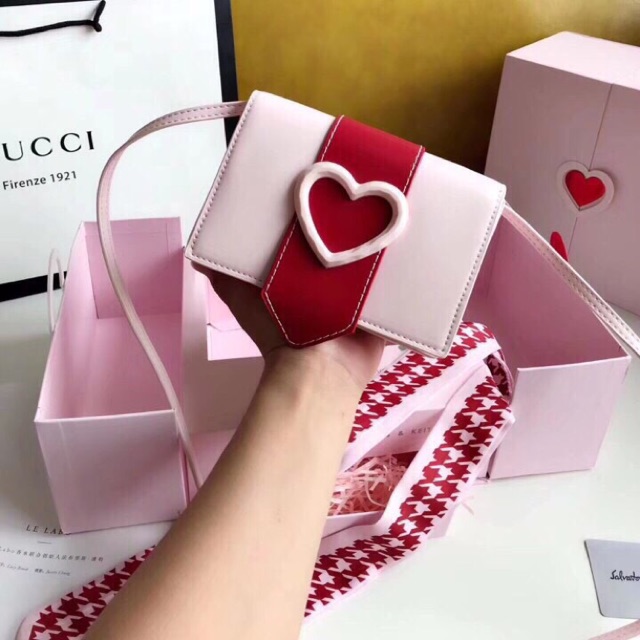 Túi CnK tim hồng cute Fullbox