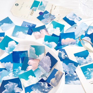 Sticker bầu trời xanh 40 chiếc cực xinh trang trí