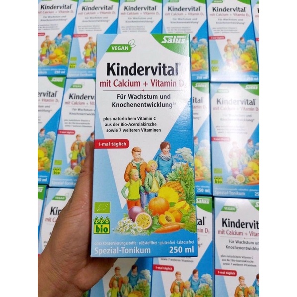 CANXI HỮU CƠ KINDERVITAL CHO BÉ 250ML  mẫu mới