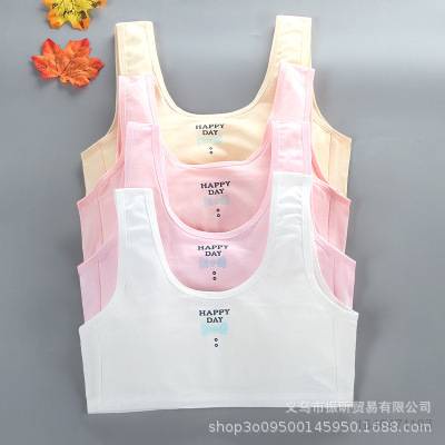 Áo Lót Thể Thao Hai Lớp Bằng Vải cotton Nguyên Chất Phong Cách Hàn Quốc Dành Cho Bé Gái 12 Tuổi