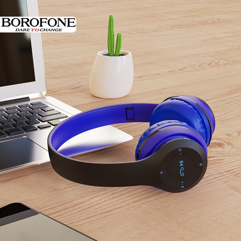 Tai nghe chụp tai không dây BOROFONE BO4 chống ồn, nghe nhạc 5 tiếng, hỗ trợ khe thẻ nhớ và bluetooth 5.0 - Chính hãng