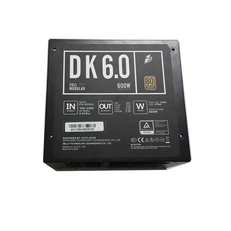 Nguồn 1STPLAYER  DK PS-600AX 600W Bronze 600W (Full Modular/Màu Đen) cũ