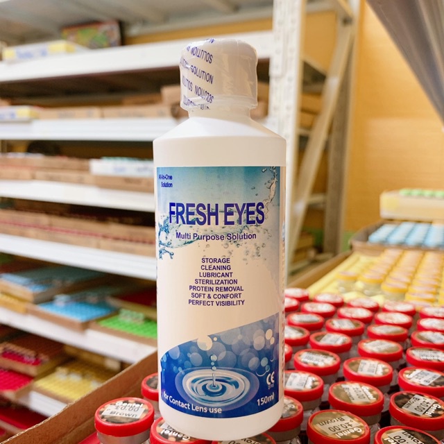 1 chai nước ngâm Lens Fresh Eyes 150ml