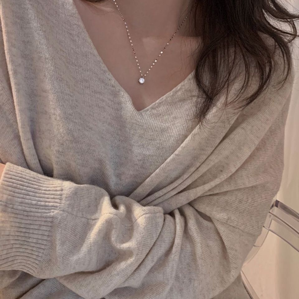Mới Vòng cổ Đính Kim Cương Lấp Lánh Đơn Giản Cá Tính Sáu Móng Vuốt Cá Tính INS Dành Cho Nữ