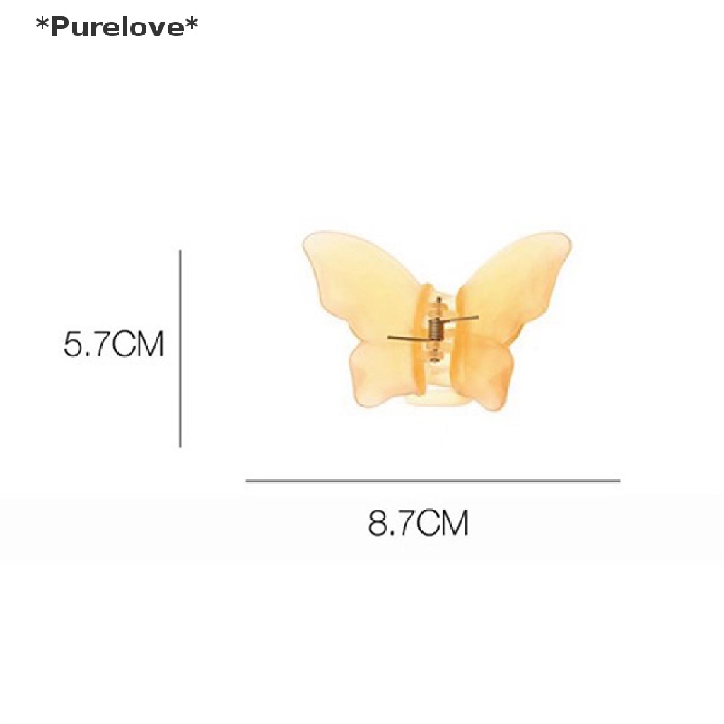 Kẹp tóc hình bươm bướm mặt nhám thanh lịch thời trang cho nữ