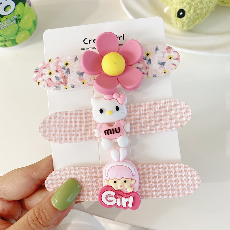 Miếng dán tóc mái cho bé dùng tạo kiểu không làm tổn thương tóc tiện lợi nhiều hình dễ thương cho bé gái