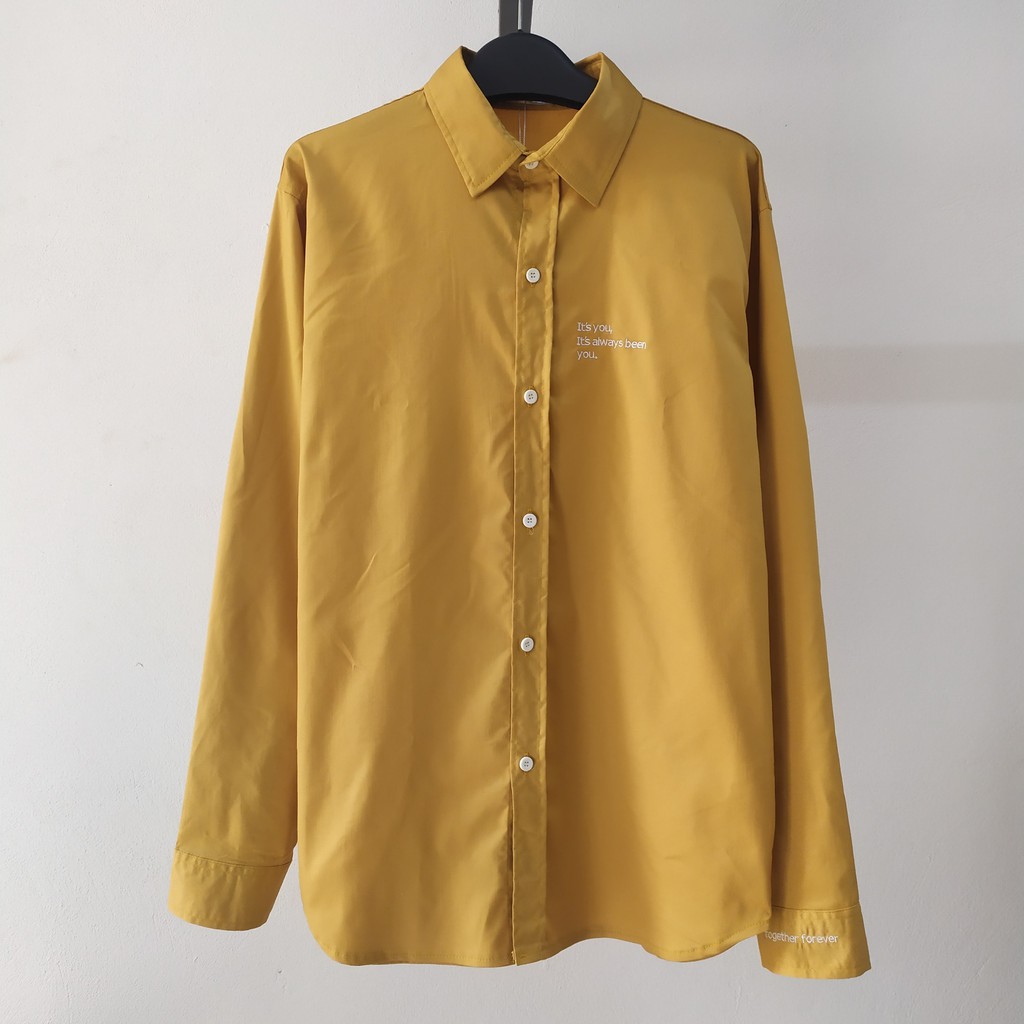 Áo sơ mi nam hàn quốc thêu It's you - Áo Flannel Nam | BigBuy360 - bigbuy360.vn