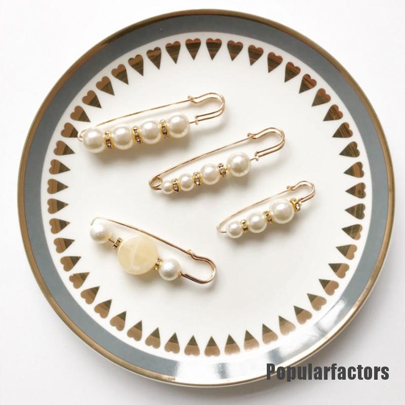 1 Ghim Cài Áo Đính Ngọc Trai Nhân Tạo Thời Trang