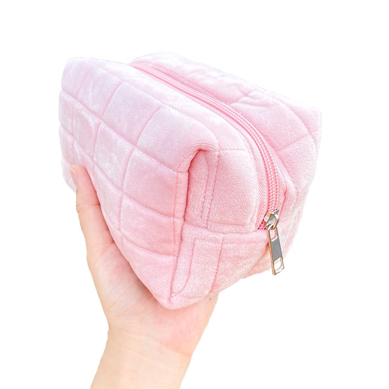 Hộp Đựng Bút Đồ Trang Điểm Bằng Vải Nỉ Nhiều Màu Nhỏ Gọn Tiện Dụng Cho Học Sinh