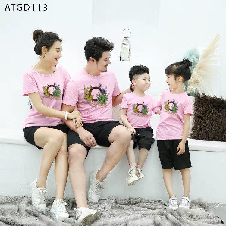 ÁO THUN GIA ĐÌNH IN HÌNH RONG BIỂN SIÊU XINH - ATGD113