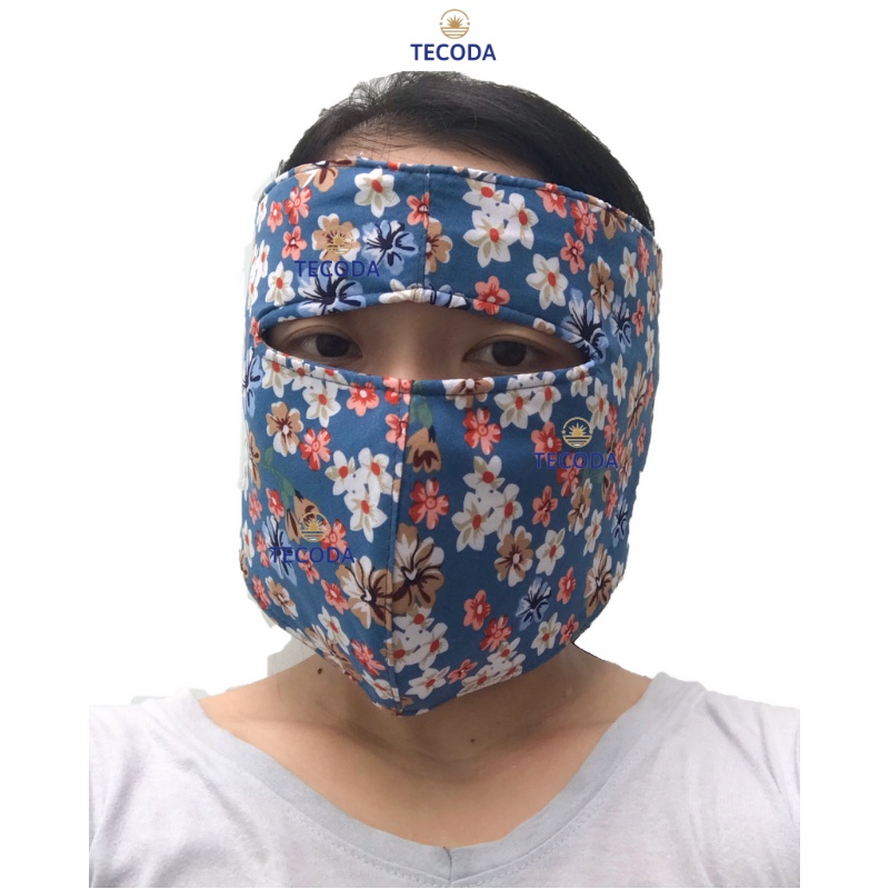Khẩu Trang Ninja Vải Dán Gáy Che Kín Mặt Tai,  3 Lớp Tole Mềm Chống Nắng Thấm Mồ Hôi Cực Tốt Khi Chạy Xe Phượt