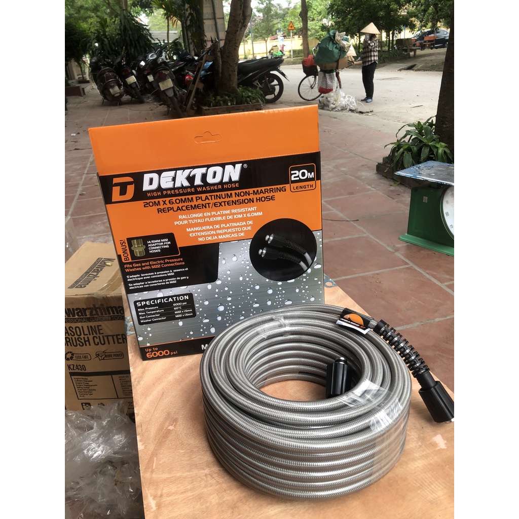 Dây Áp Lực Máy Phun Xịt Mini Dekton 10M, 15M, 20M dành cho máy rửa xe gia đình