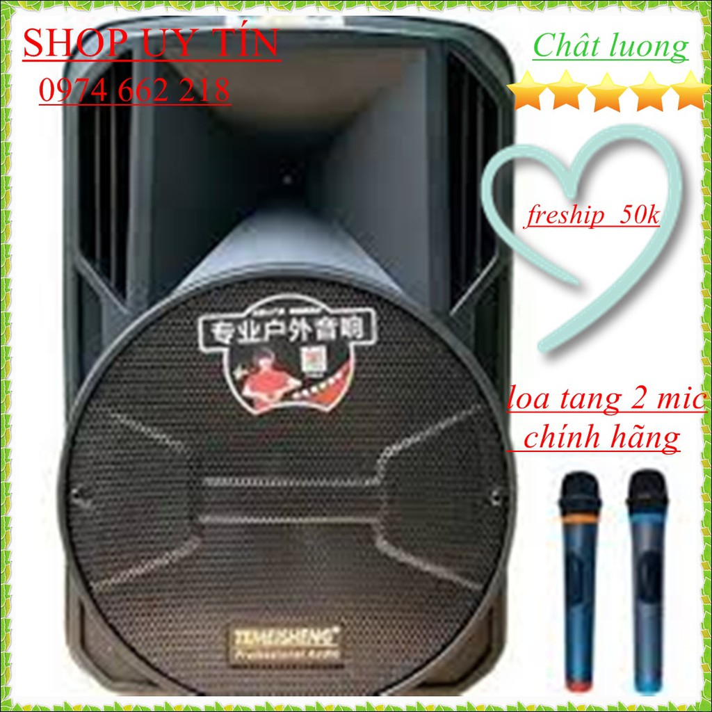 Loa kéo a1265 tặng kèm 2 mic chất lượng