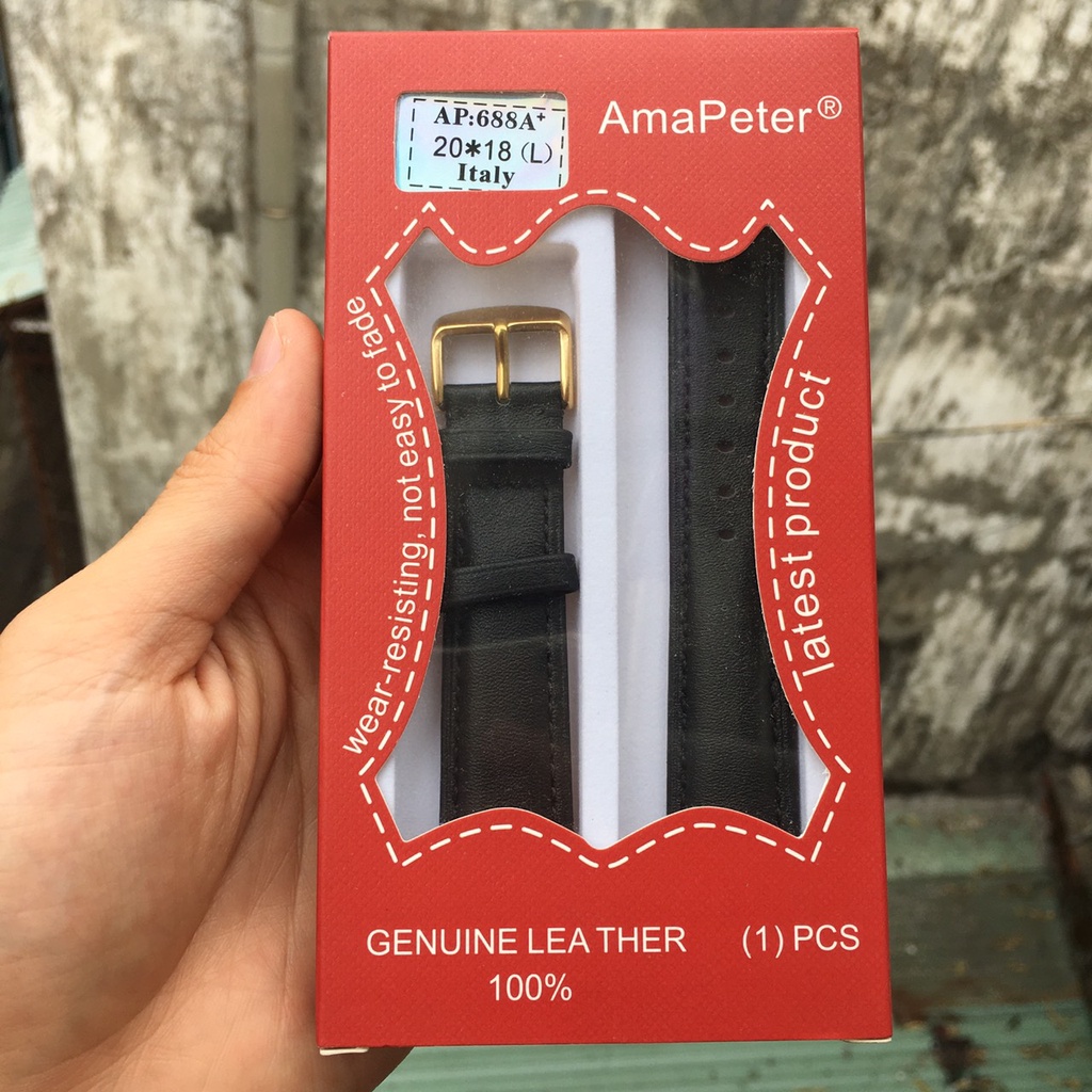 Bộ Dây Da Bò Thay Thế Cho Đồng Hồ Đeo Tay Nam Nữ Nhiều Size