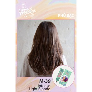 Kem nhuộm tóc phủ bạc MOLOKAI màu nâu socola M-39 chiết suất từ thiên nhiên tặng kèm trợ oxy dưỡng 60ml