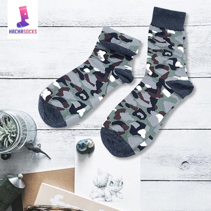 Vớ Tất Nam Họa Tiết Thêu Đẹp Hình Thức Ăn, Trái Cây, Polka Dot