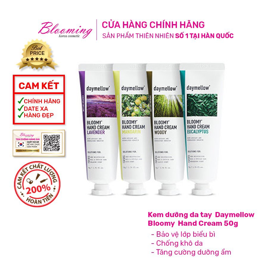 [New] Kem Dưỡng Da Tay Giữ Ẩm, Chống Lão Hóa Daymellow Bloomy Hand Cream 50g | BigBuy360 - bigbuy360.vn
