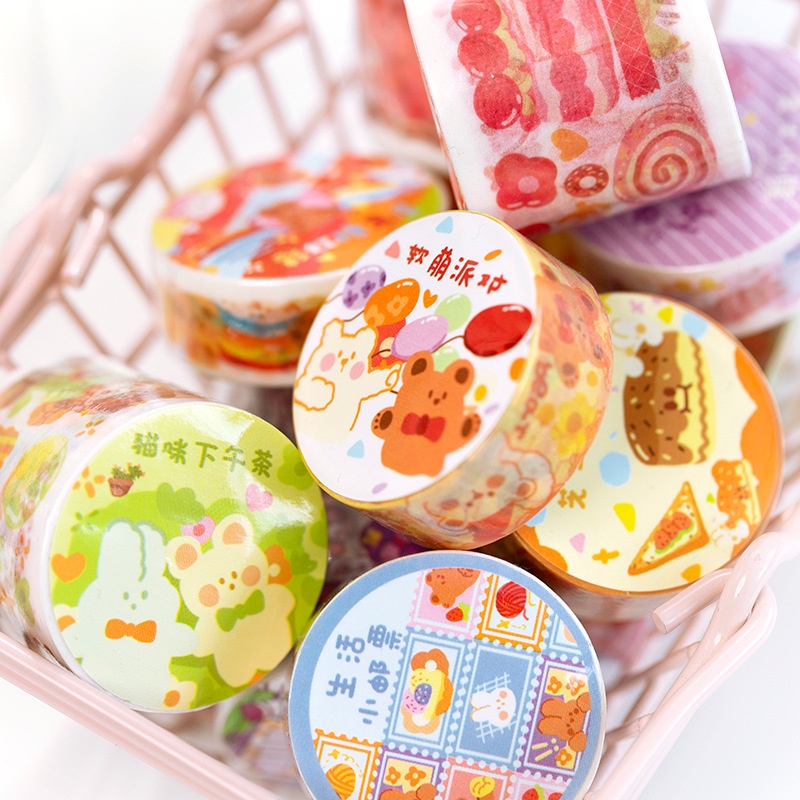 Washi tape hoạ tiết hoạt hình cute đáng yêu