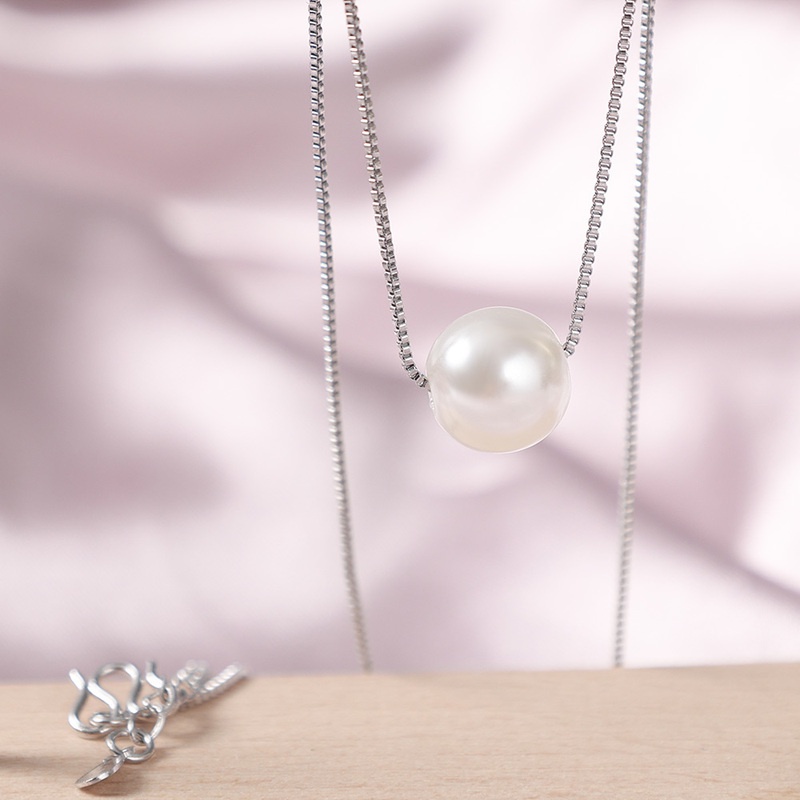 Vòng cổ mặt ngọc trai nước ngọt tự nhiên thời trang cho nữ