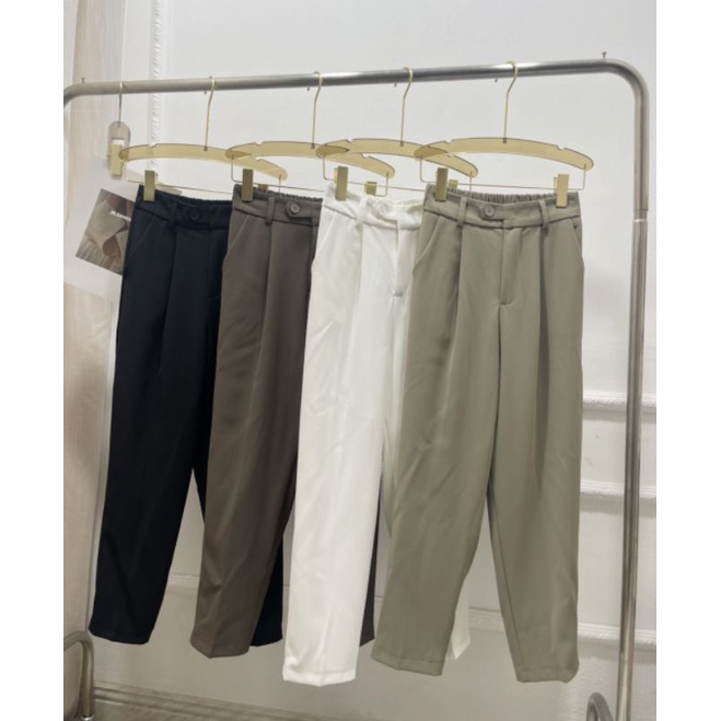 Quần baggy vải trơn chun sau hàng QCL1