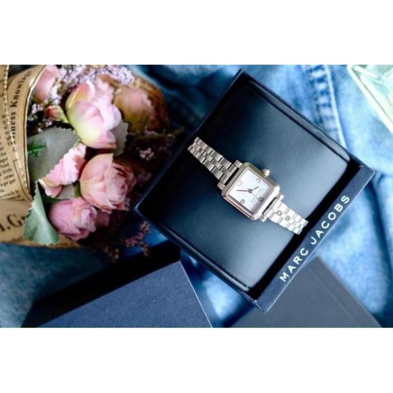 (Sale) Sale Đồng hồ nữ dây thép mặt vuông mini Marc Jacobs MJ3529 (có hình thật)