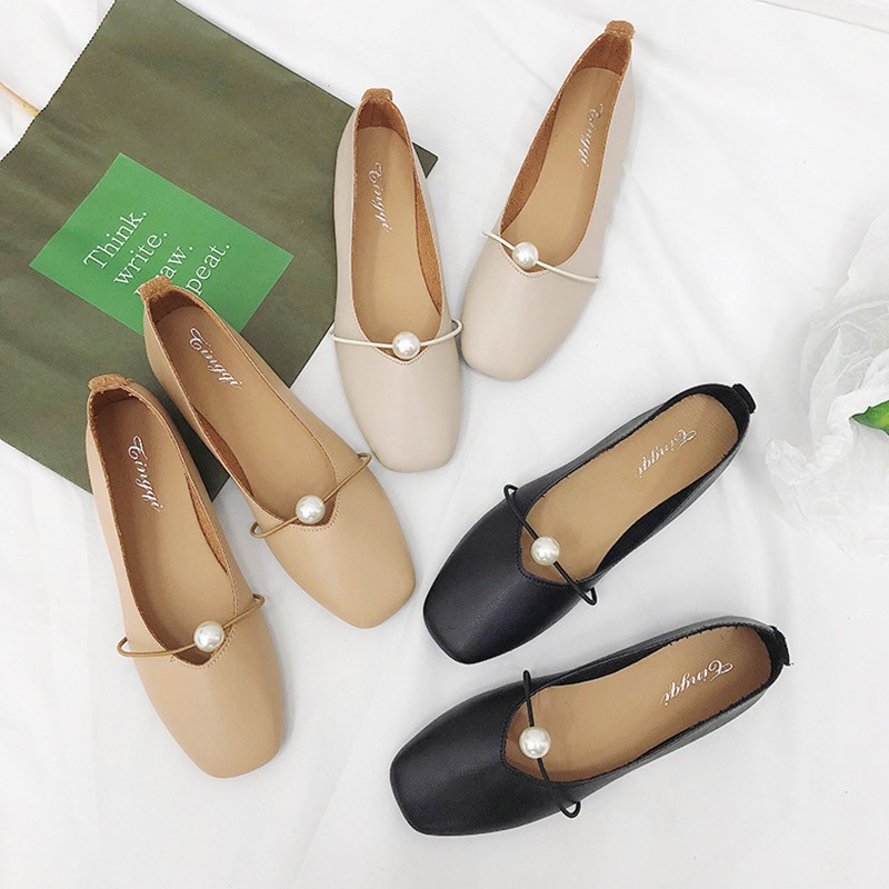 Giày bệt da nữ êm chân giày nữ GCG10