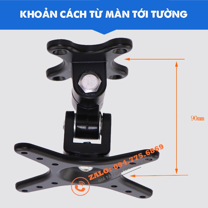 Giá Treo Màn Hình 17 - 32 Inch - Xoay 360 Độ - Chất Liệu 100% Hợp Kim Nhôm - Model: CY01